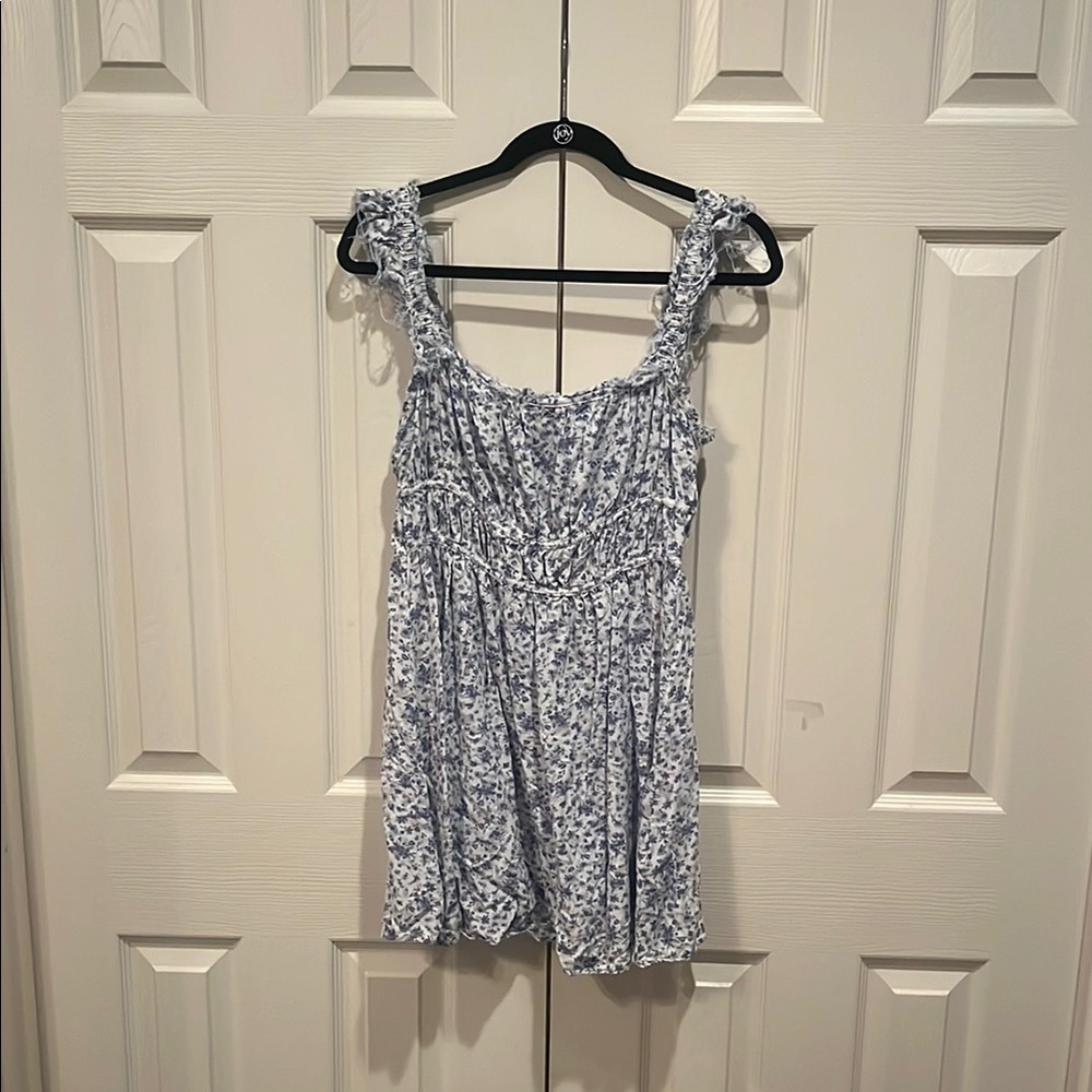 Floral Ruffle Strap Dress